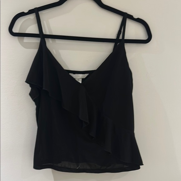 H&M Black Ruffled Asymmetrical Camisole - Picture 1 of 5